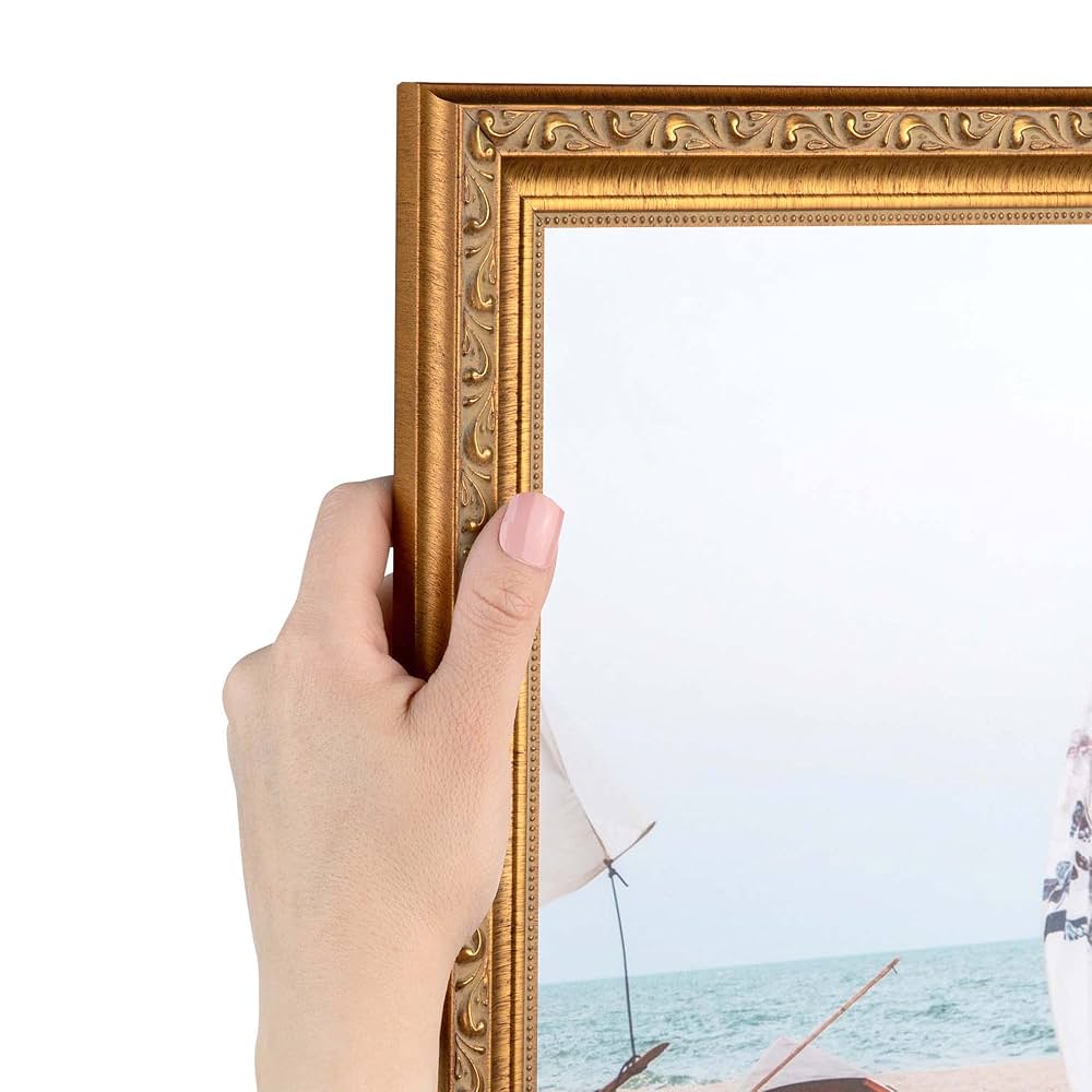 An application scenario or product detail of antique gold frame on wall 24x36 - Image 11
