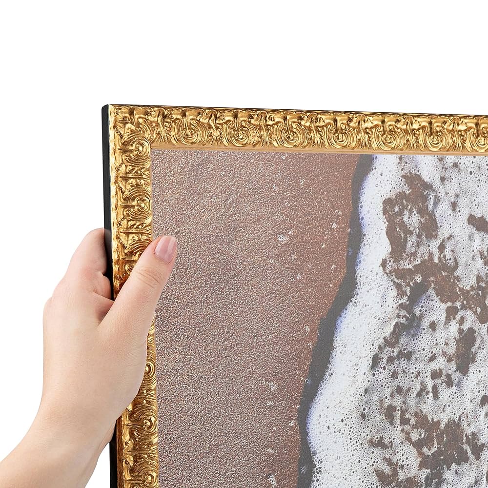 An application scenario or product detail of antique gold frame on wall 24x36 - Image 13