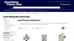 Sealco - 8000 Adjustable Low Air Pressure Switch