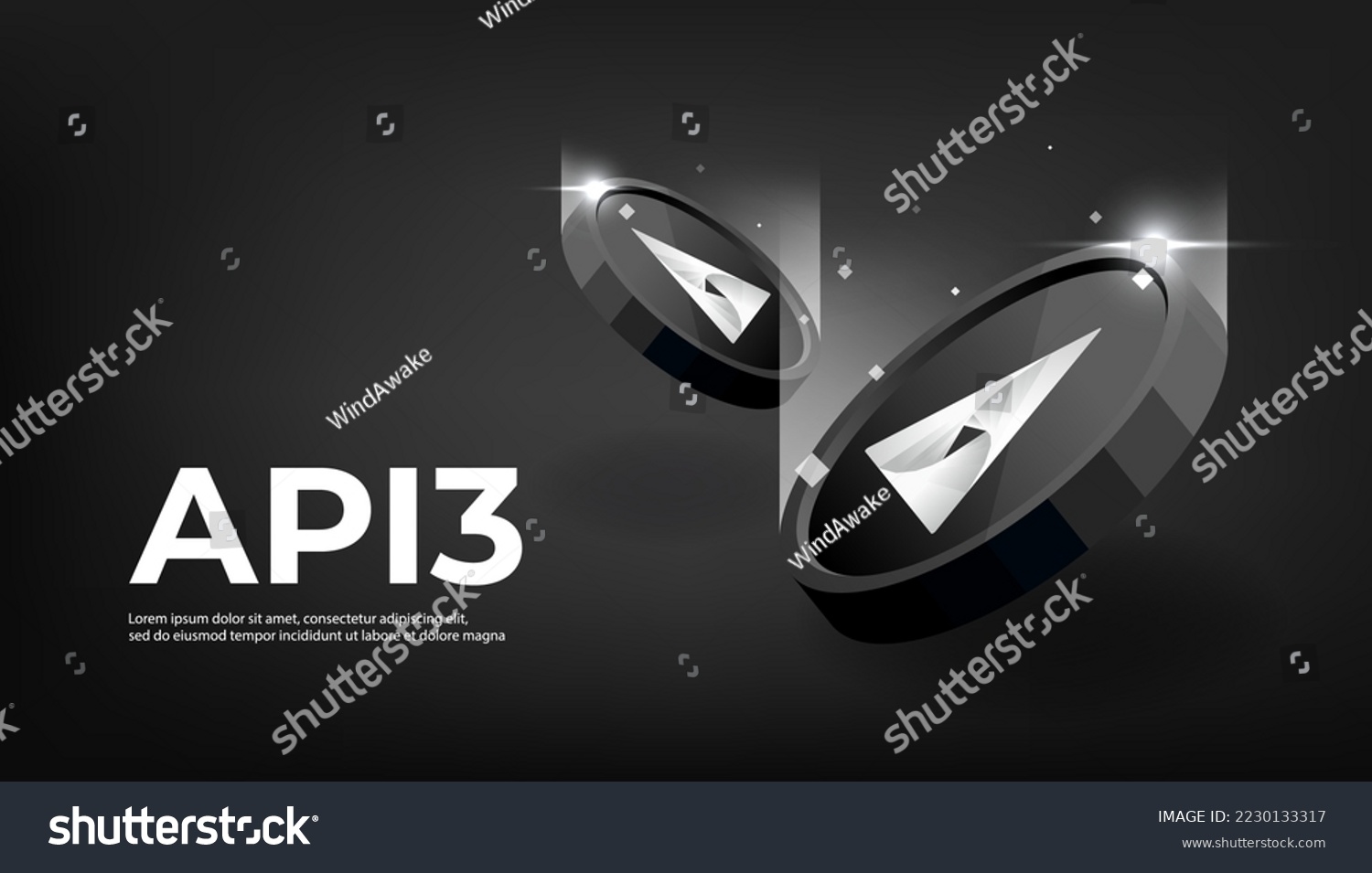 Featured image for api3 coin - Api3 Coin Cryptocurrency Concept Banner ...