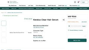 Yap Bioceuticals - Keratus Clear Hair Serum