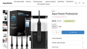 Aqua Sonic - Aqua Flosser Professional
