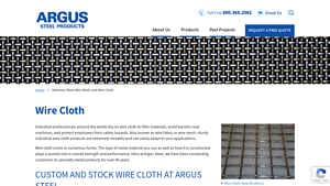 Argus Steel - Stainless Steel Woven Wire Mesh