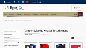 A. Rifkin Co. - Tamper-Evident Security Bags