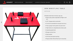 ArmBet - Arm Wrestling Table
