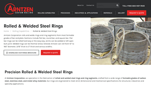Arntzen Corporation - Rolled and Welded Steel Rings