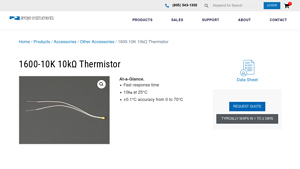 Arroyo Instruments - 10kΩ Thermistor 1600-10K