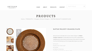 Artisan Tableware Co - Rattan Walnut Charger Plate