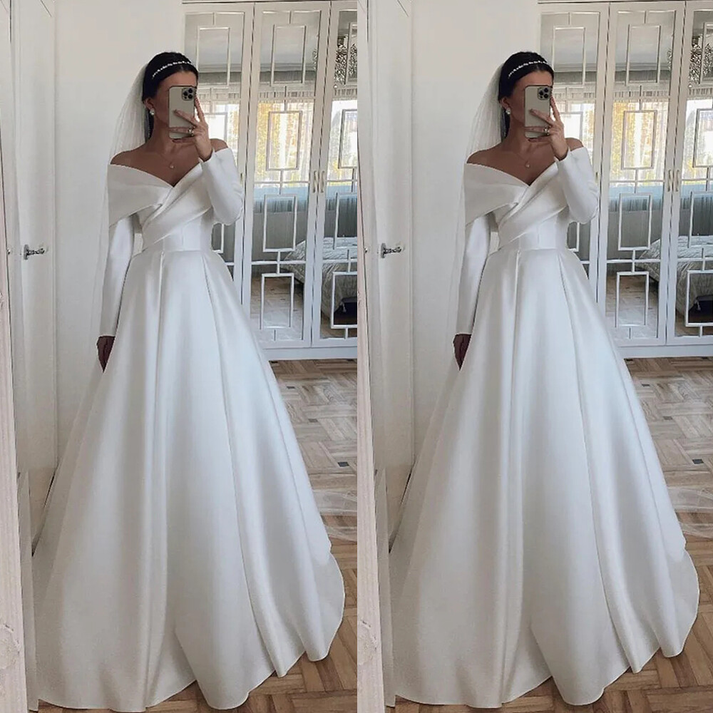 An application scenario or product detail of asian wedding gown white big - Image 23
