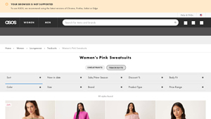 ASOS - Women's Pink Sweatsuits & Joggers