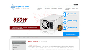 Athena Power - AP-U2ATX80FEP8 800W Power Supply