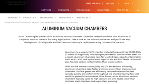 Atlas UHV - Superior Aluminum Chambers