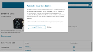 Automatic Valve - Solenoid Coils 7019 & 7144 Series