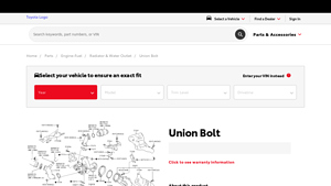 Toyota - Union Bolt #9040112097