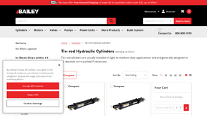 Bailey Hydraulics - Tie-Rod Hydraulic Cylinders