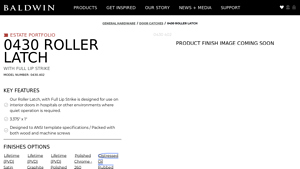 Baldwin - Roller Latch 0430.402