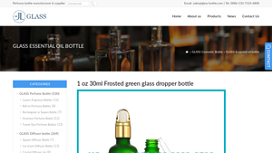 Baolin - 30ml Frosted Green Glass Dropper Bottle