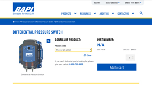 BAPI - Differential Pressure Switch
