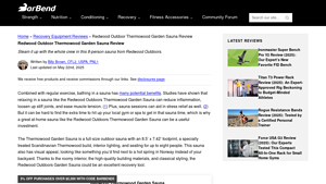 Barbend - Redwood Outdoor Thermowood Garden Sauna