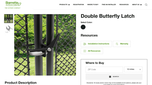 Barrette Outdoor Living - Double Butterfly Latch