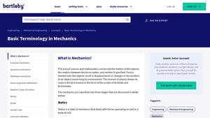 Bartleby - Fundamental Concepts in Mechanics