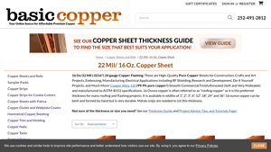 Basic Copper - 22 Mil Copper Sheet