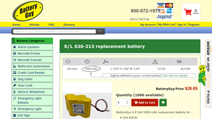 BatteryGuy - 4.8 Volt Replacement Battery