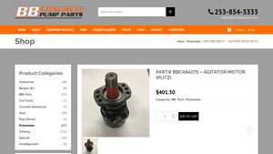 BBC Concrete Pump Parts - Agitator Motor (Putz)