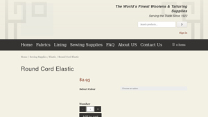 B. Black & Sons - Round Cord Elastic
