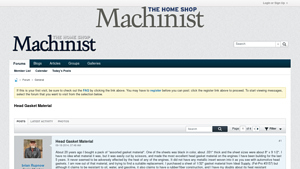 Homeshop Machinist - Gasket Material