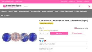 Beadaholique - Czech Round Crackle Beads 6mm