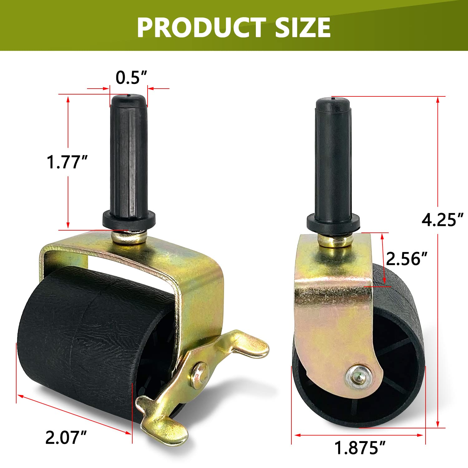 An application scenario or product detail of bed caster wheels - Image 1