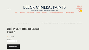 Beeck Mineral Paints - Stiff Nylon Bristle Detail Brush