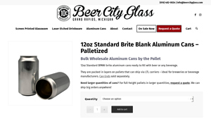 Beer City Glass - 12oz Standard Brite Blank Aluminum Cans