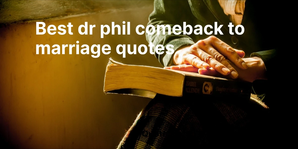 Featured image for the best dr phil comeback to marriage quote guide