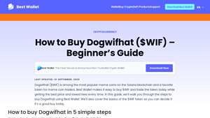 Screenshot of How to Buy Dogwifhat ($WIF) - Beginner's Guide - Best Wallet