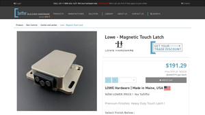 Better Building Hardware - Magnetic Touch Latch