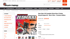 Zeda - Complete 50mm Bore 2 Stroke Bicycle Engine Kit
