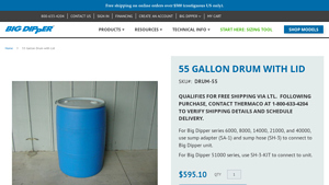 Big Dipper - 55-Gallon Drum with Lid