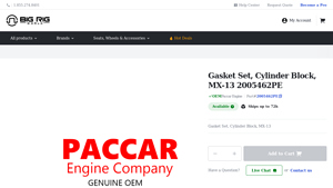 Paccar Engine - Gasket Set, Cylinder Block, MX-13