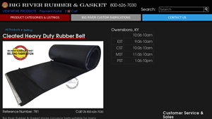 Big River Rubber - Cleated Heavy Duty Rubber Belt