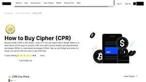 Screenshot of How and Where to Buy Cipher (CPR) Guide - BingX