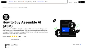 Screenshot of How to Buy Assemble AI (ASM) Guide | Buy ASM in 4 Steps - BingX