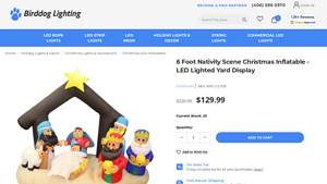 Birddog Distributing - 6 Foot Nativity Scene Christmas Inflatable