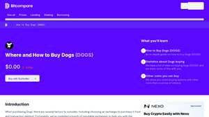 Screenshot of How to Buy Dogs (DOGS): A Step-by-Step Guide - Bitcompare