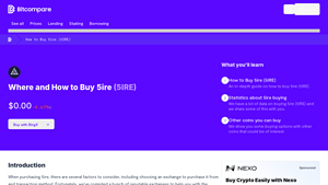 Screenshot of How to Buy 5ire (5IRE): A Step-by-Step Guide - Bitcompare