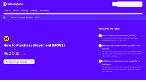 Screenshot of How to Buy Movement (MOVE): A Step-by-Step Guide - Bitcompare