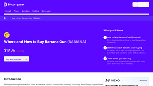 Screenshot of How to Buy Banana Gun (BANANA): A Step-by-Step Guide