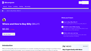 Screenshot of How to Buy Billy (BILLY): A Step-by-Step Guide - Bitcompare