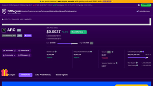 Screenshot of Where to Buy ARC: Best ARC Markets & ARC Pairs - BitDegree